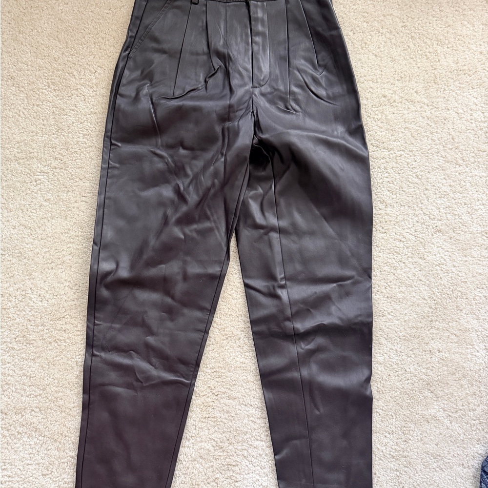 MNG by Mango Faux Leather Pants